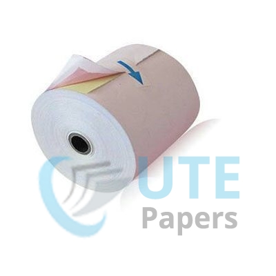 76mm x 70mm 3ply Carbonless Paper Roll