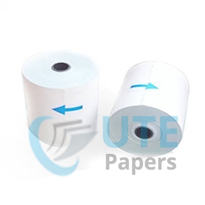 57mm x 57mm Self Carbonized Paper Roll White/Canary