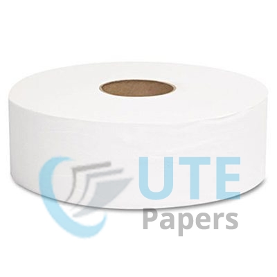 GEN JRT Jumbo Bath Tissue, 1-Ply, White, 12" dia, 6 Rolls/Carton